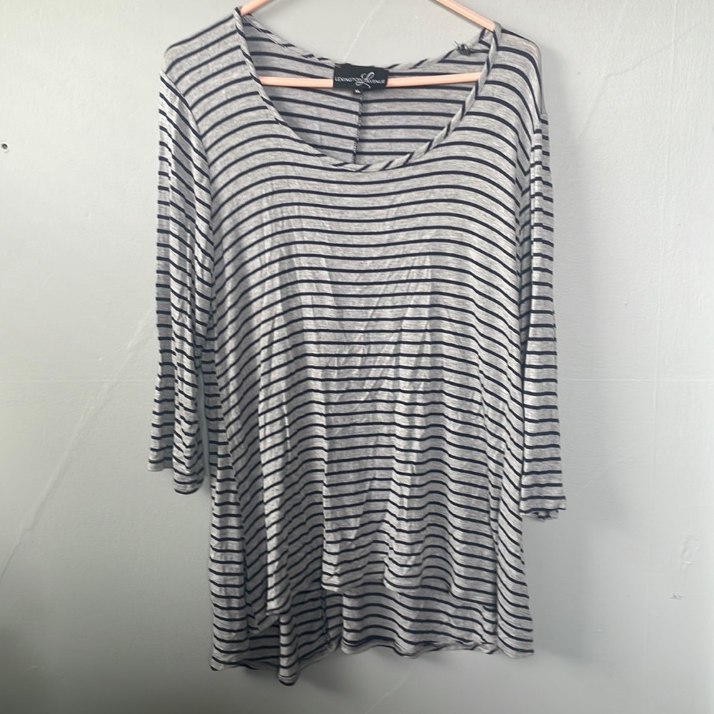 Lexington Avenue size XL long striped lightweight shirt normcore casual